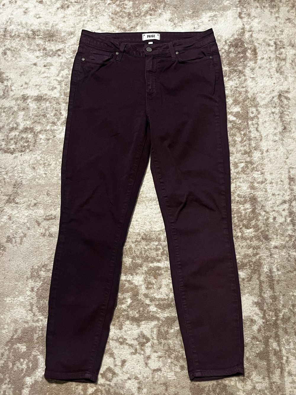 PAIGE Hoxton Ankle Skinny Jeans Purple Size 29x28